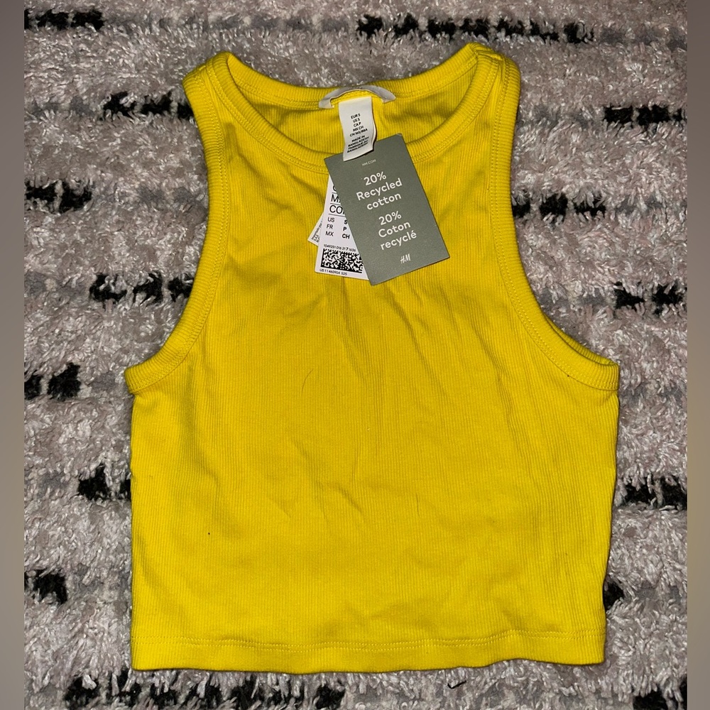 H&M yellow halter top
